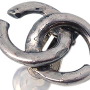 Chanel CC Earrings Clip-On Silver 01A