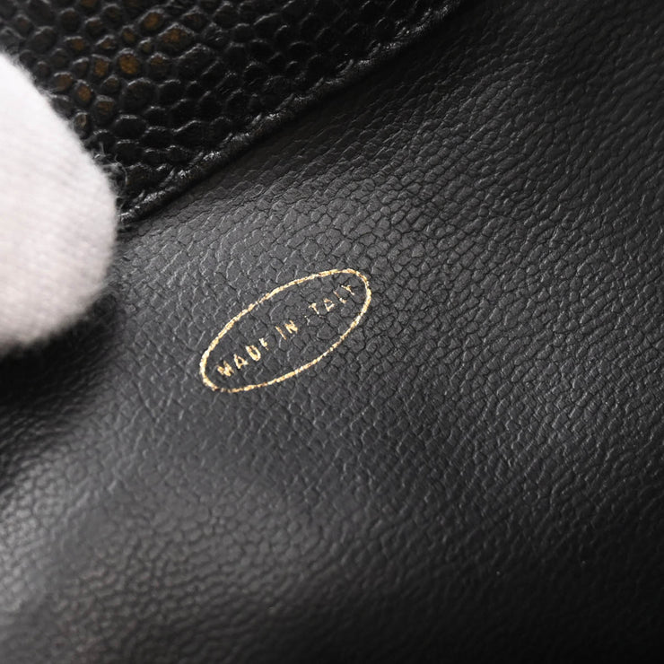 Chanel Black Caviar Triple CC Drawstring Shoulder Bag