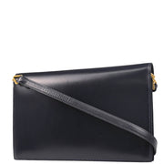 Hermes 1988 Blue Navy Box Calf Lydie 2way Clutch Shoulder Bag
