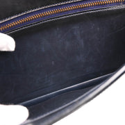 Hermes 1988 Blue Navy Box Calf Lydie 2way Clutch Shoulder Bag