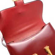 Hermes Rouge H Box Calf Constance 23 Shoulder Bag