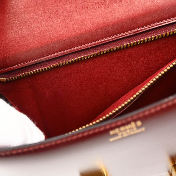 Hermes Rouge H Box Calf Constance 23 Shoulder Bag