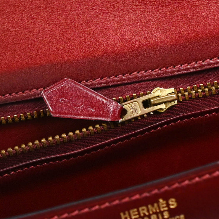 Hermes Rouge H Box Calf Constance 23 Shoulder Bag