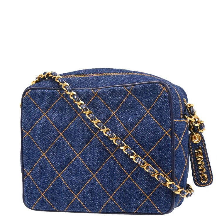 Chanel 1996-1997 Indigo Denim Shoulder Bag