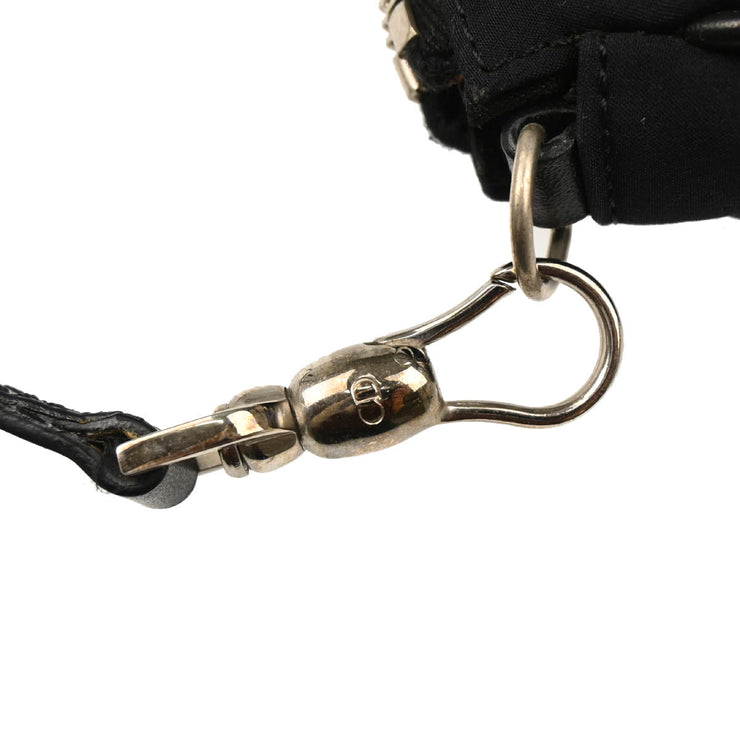 Christian Dior 2002 Black Canvas Saddle Handbag