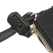 Christian Dior 2002 Black Canvas Saddle Handbag