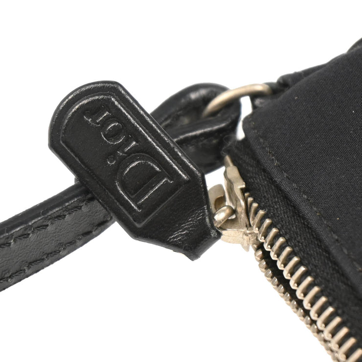Christian Dior 2002 Black Canvas Saddle Handbag