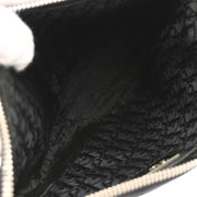 Christian Dior 2002 Black Canvas Saddle Handbag
