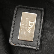 Christian Dior 2002 Black Canvas Saddle Handbag