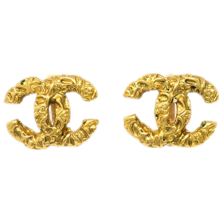 Chanel Gold CC Earrings Clip-On 93A
