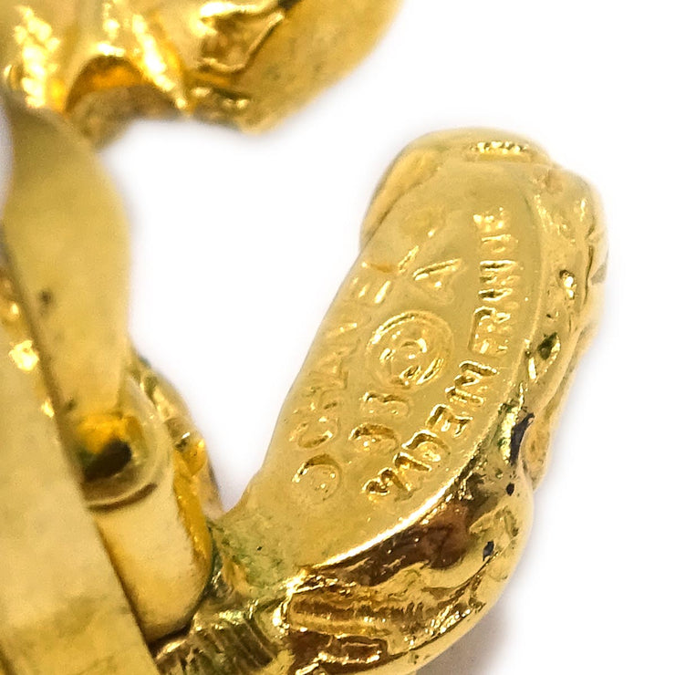 Chanel Gold CC Earrings Clip-On 93A