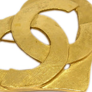 Chanel Heart Brooch Pin Gold 96P