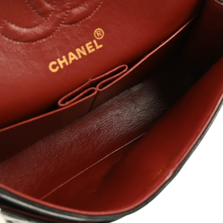 Chanel Black Lambskin Small Classic Double Flap Shoulder Bag
