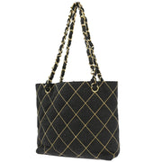 Chanel 2004-2005 Gray Felt Wild Stitch Tote Handbag