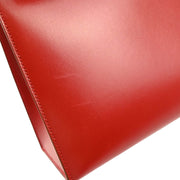 Hermes 1993 Red Box Calf Kelly 32 Sellier 2way Shoulder Handbag
