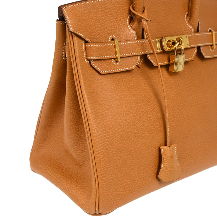 Hermes 2003 Gold Ardennes Birkin 30 Handbag