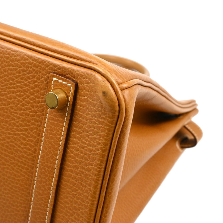 Hermes 2003 Gold Ardennes Birkin 30 Handbag