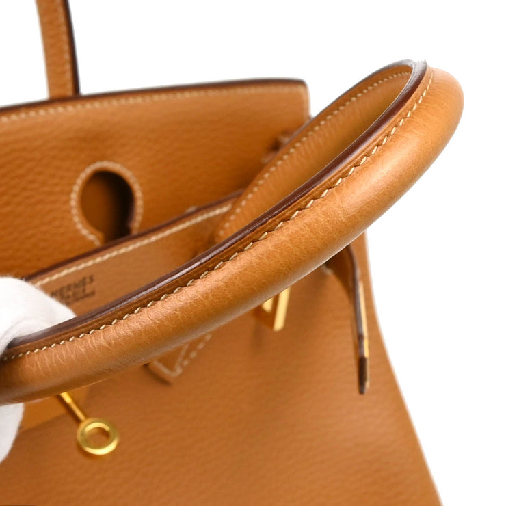 Hermes 2003 Gold Ardennes Birkin 30 Handbag