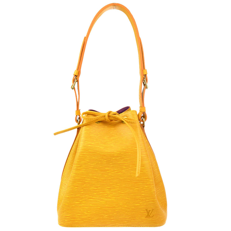 Louis Vuitton 1995 Yellow Epi Petite Noe Bucket Shoulder Bag M44109