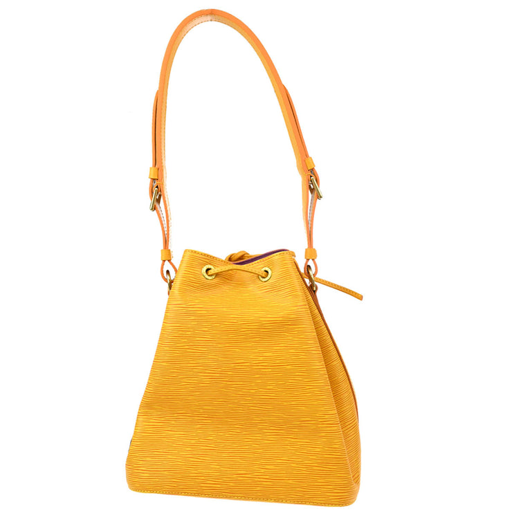 Louis Vuitton 1995 Yellow Epi Petite Noe Bucket Shoulder Bag M44109