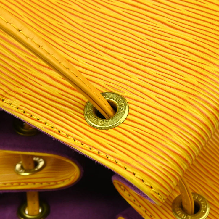 Louis Vuitton 1995 Yellow Epi Petite Noe Bucket Shoulder Bag M44109