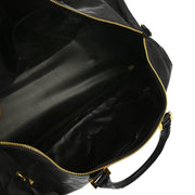 Chanel Black Lambskin Bicolore 2way Duffle Handbag