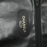 Chanel Black Lambskin Bicolore 2way Duffle Handbag