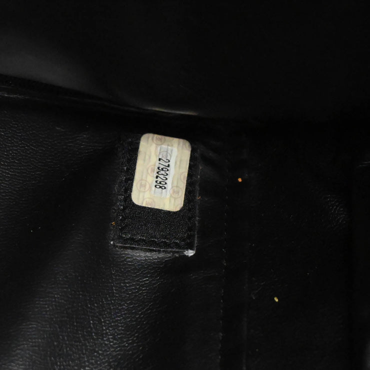 Chanel Black Lambskin Bicolore 2way Duffle Handbag