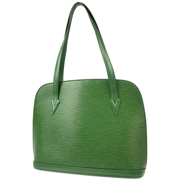 Louis Vuitton 1994 Green Epi Lussac Shoulder Bag M52284