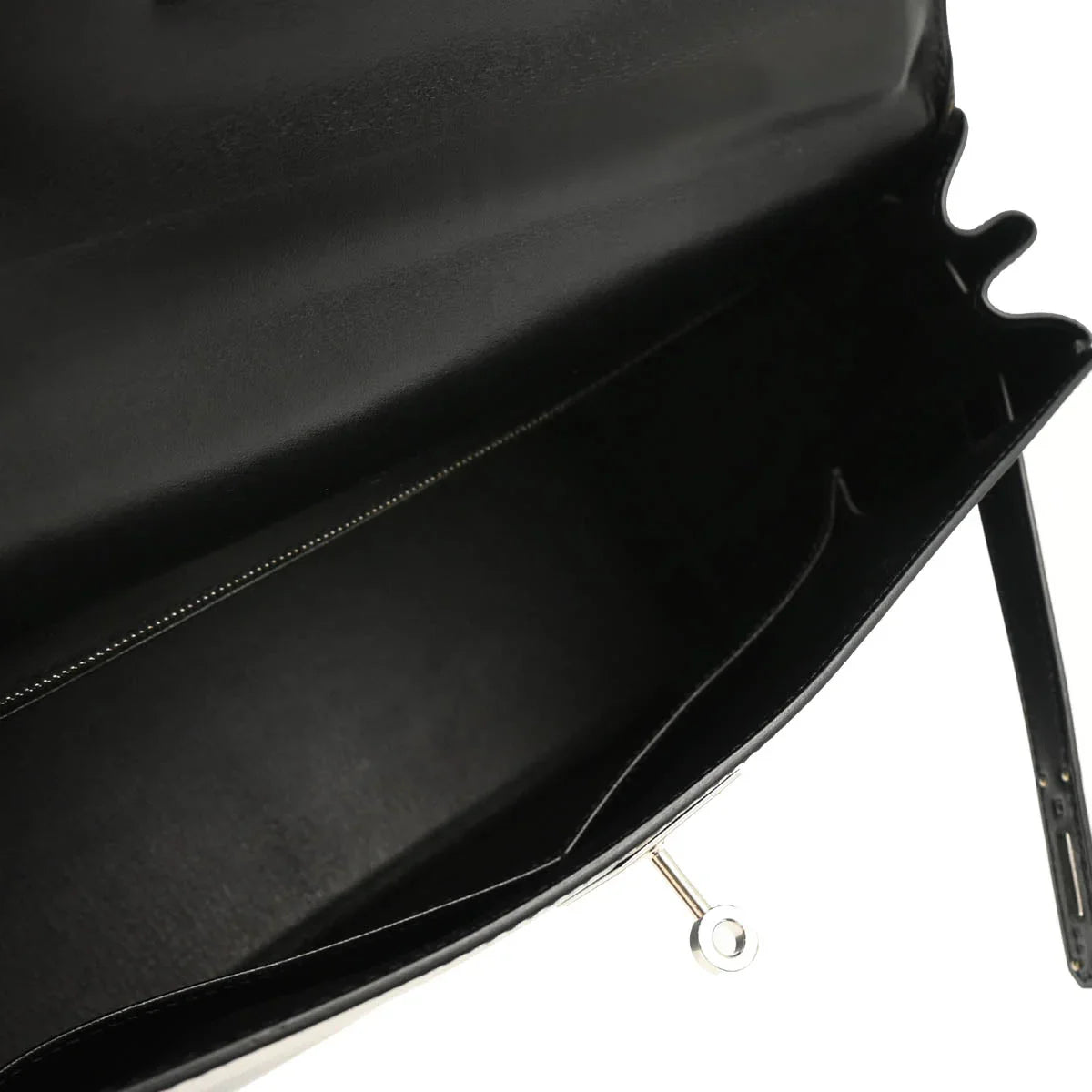 Hermes 2008 Black Box Calf Kelly 32 Retourne 2way Shoulder Handbag
