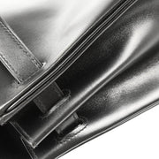 Hermes 2008 Black Box Calf Kelly 32 Retourne 2way Shoulder Handbag