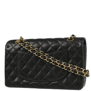 Chanel 2004-2005 Black Caviar Medium Classic Double Flap Shoulder Bag
