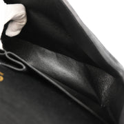 Chanel 2004-2005 Black Caviar Medium Classic Double Flap Shoulder Bag