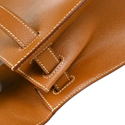 Hermes 1997 Gold Courchevel Kelly 28 Sellier 2way Shoulder Handbag