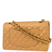 Chanel Beige Caviar Medium Classic Double Flap Shoulder Bag