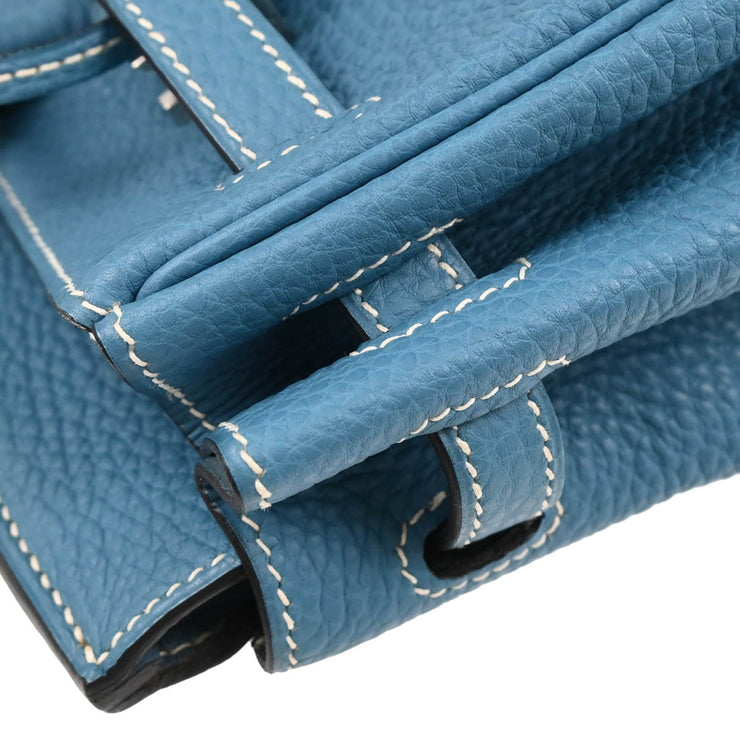 Hermes 2008 Blue Jean Togo Birkin 25 Handbag