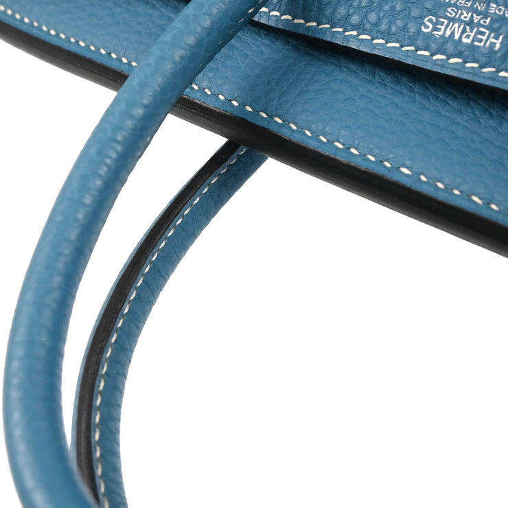 Hermes 2008 Blue Jean Togo Birkin 25 Handbag