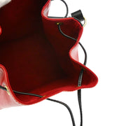 Louis Vuitton 1995 Red Black Epi Petite Noe Bucket Shoulder Bag M44172