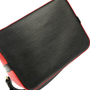 Louis Vuitton 1995 Red Black Epi Petite Noe Bucket Shoulder Bag M44172