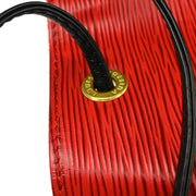 Louis Vuitton 1995 Red Black Epi Petite Noe Bucket Shoulder Bag M44172