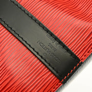 Louis Vuitton 1995 Red Black Epi Petite Noe Bucket Shoulder Bag M44172