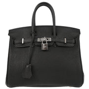 Hermes Black Togo Birkin 25 Handbag