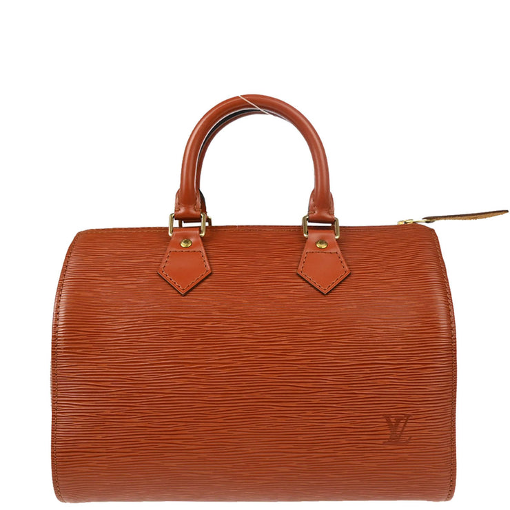 Louis Vuitton 1995 Brown Epi Speedy 25 Handbag M43013