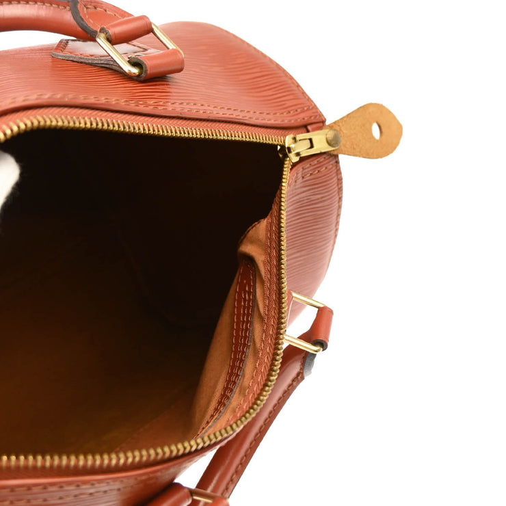 Louis Vuitton 1995 Brown Epi Speedy 25 Handbag M43013