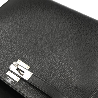 Hermes 2006 Black Togo Kelly 28 Sellier 2way Shoulder Handbag