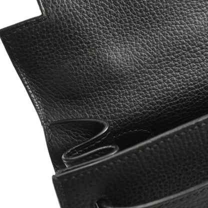 Hermes 2006 Black Togo Kelly 28 Sellier 2way Shoulder Handbag