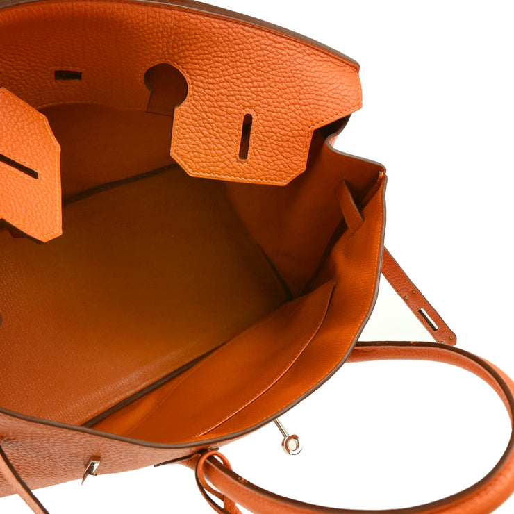 Hermes 2009 Orange Togo Birkin 35 Handbag