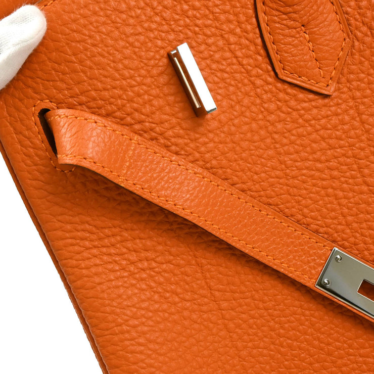 Hermes 2009 Orange Togo Birkin 35 Handbag