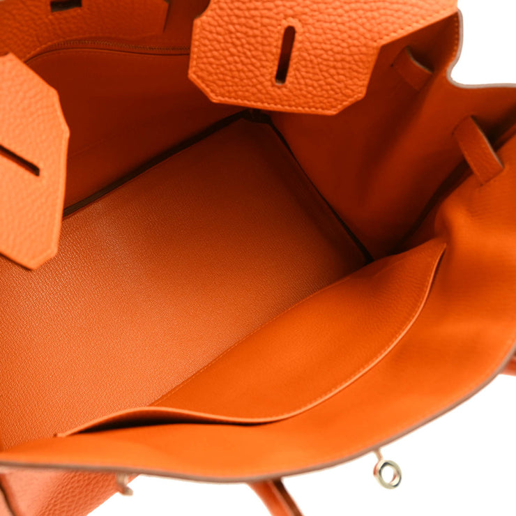 Hermes 2009 Orange Togo Birkin 35 Handbag