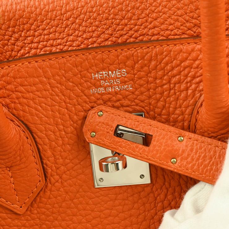 Hermes 2009 Orange Togo Birkin 35 Handbag